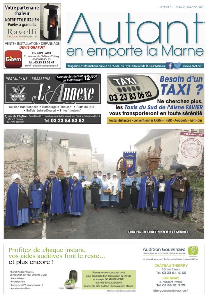 Couverture magazine Autant en emporte la Marne 453 du 10 février 2020